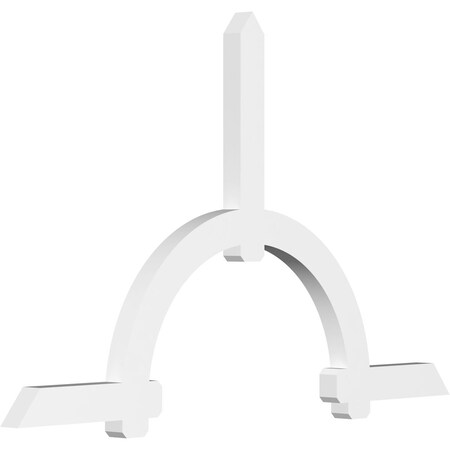 Ekena Millwork Ericson Architectural Grade PVC Gable Bracket, 108"W x 67 1/2"H x 4"D x 6"F, 15/12 Pitch GBP108X68X0406ERI00